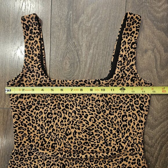H&M Women's Leopard Animal Print Bodycon Sleeveless Mini Party Dress Size S - Picture 6 of 15